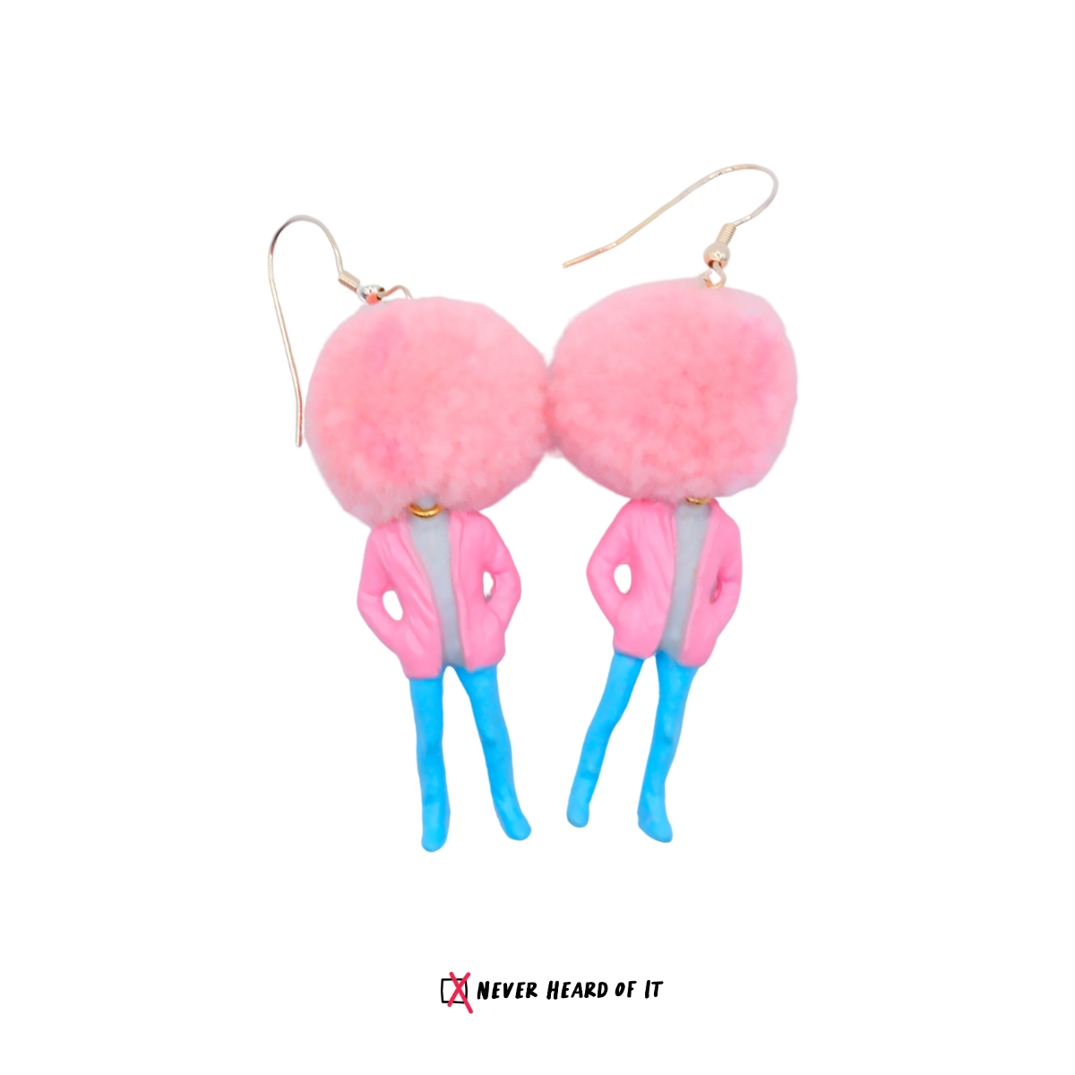 Bad Hair Day Resin Dangle Earrings
