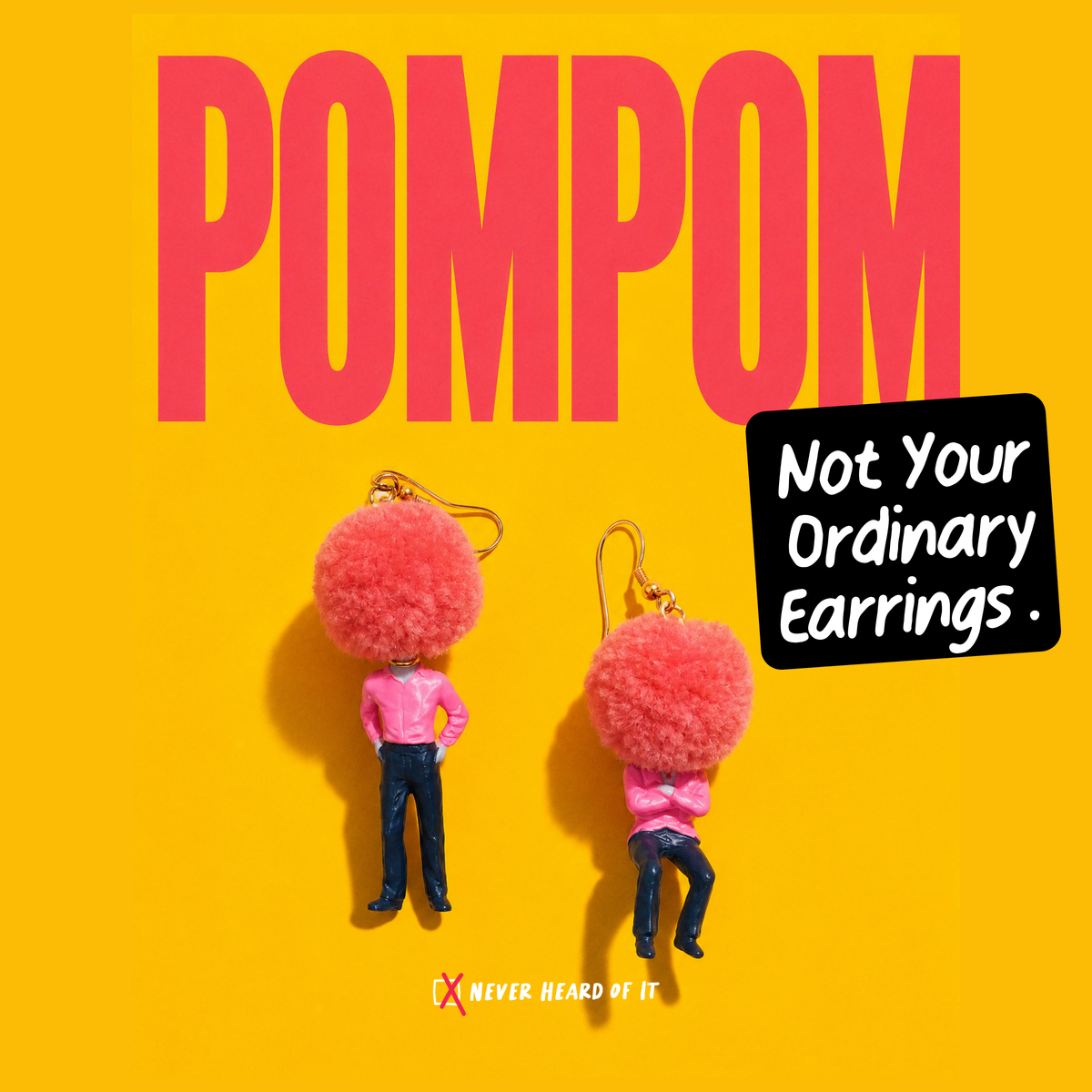 Bad Hair Day – Sit Happens POM POM Earrings