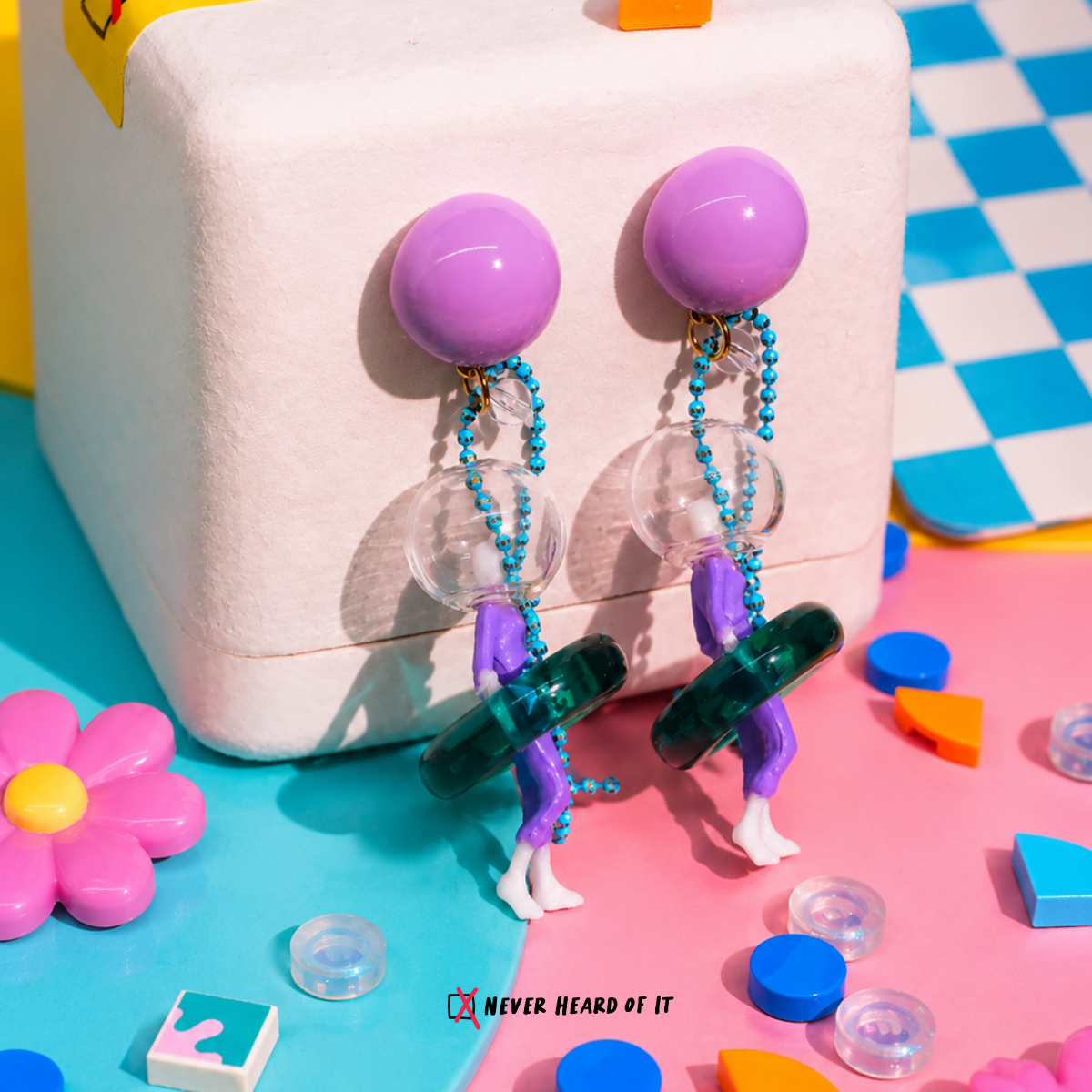 I Need Space astronaut dangle earrings by Never Heard of It — view 5
