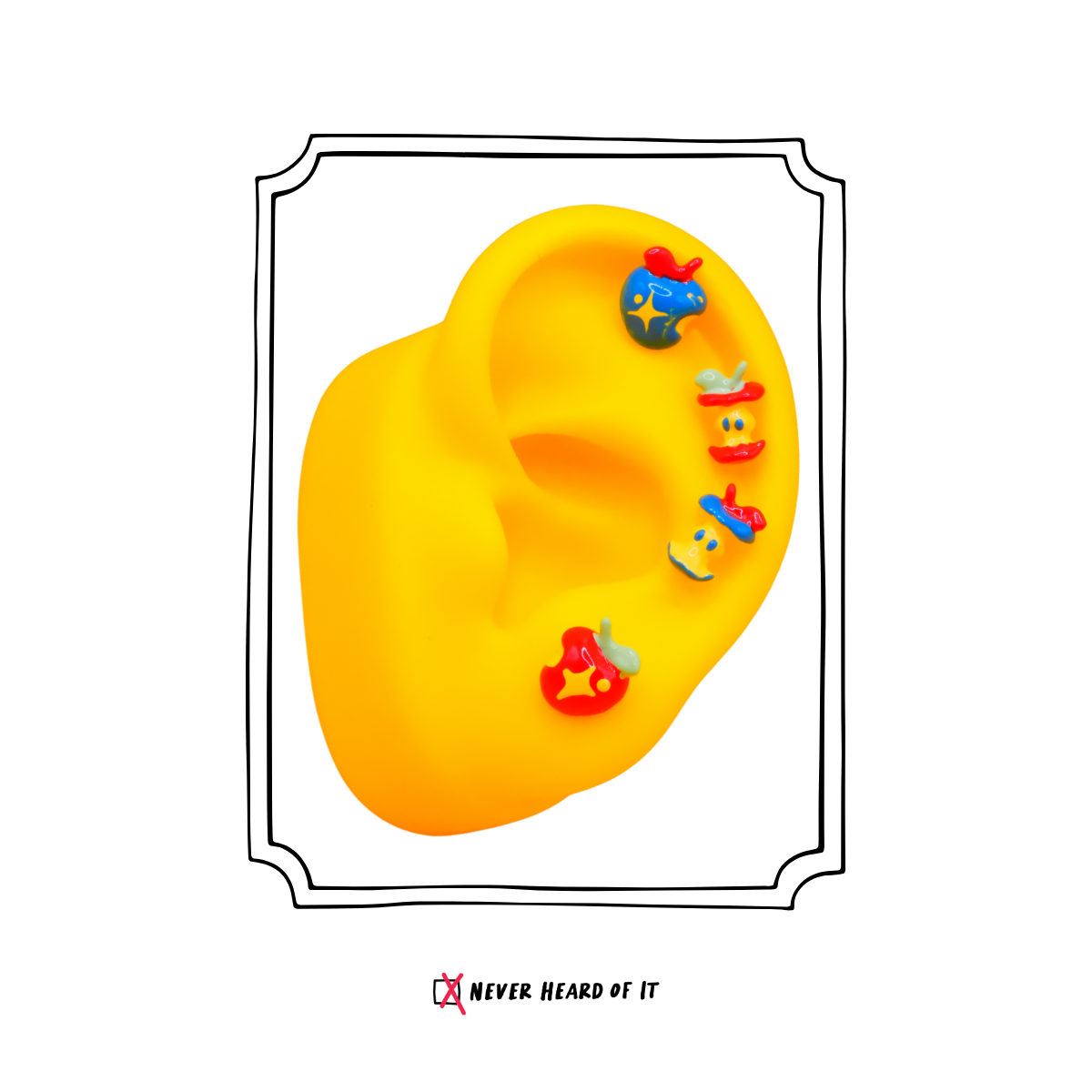 The Queen's Gift apple stud earrings by Never Heard of It — view 2