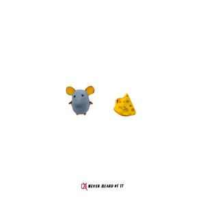 Remy and His Fav mouse and cheese resin stud earrings by Never Heard of It