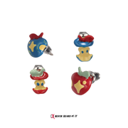 The Queen's Gift enamel poison apple stud earrings by Never Heard of It