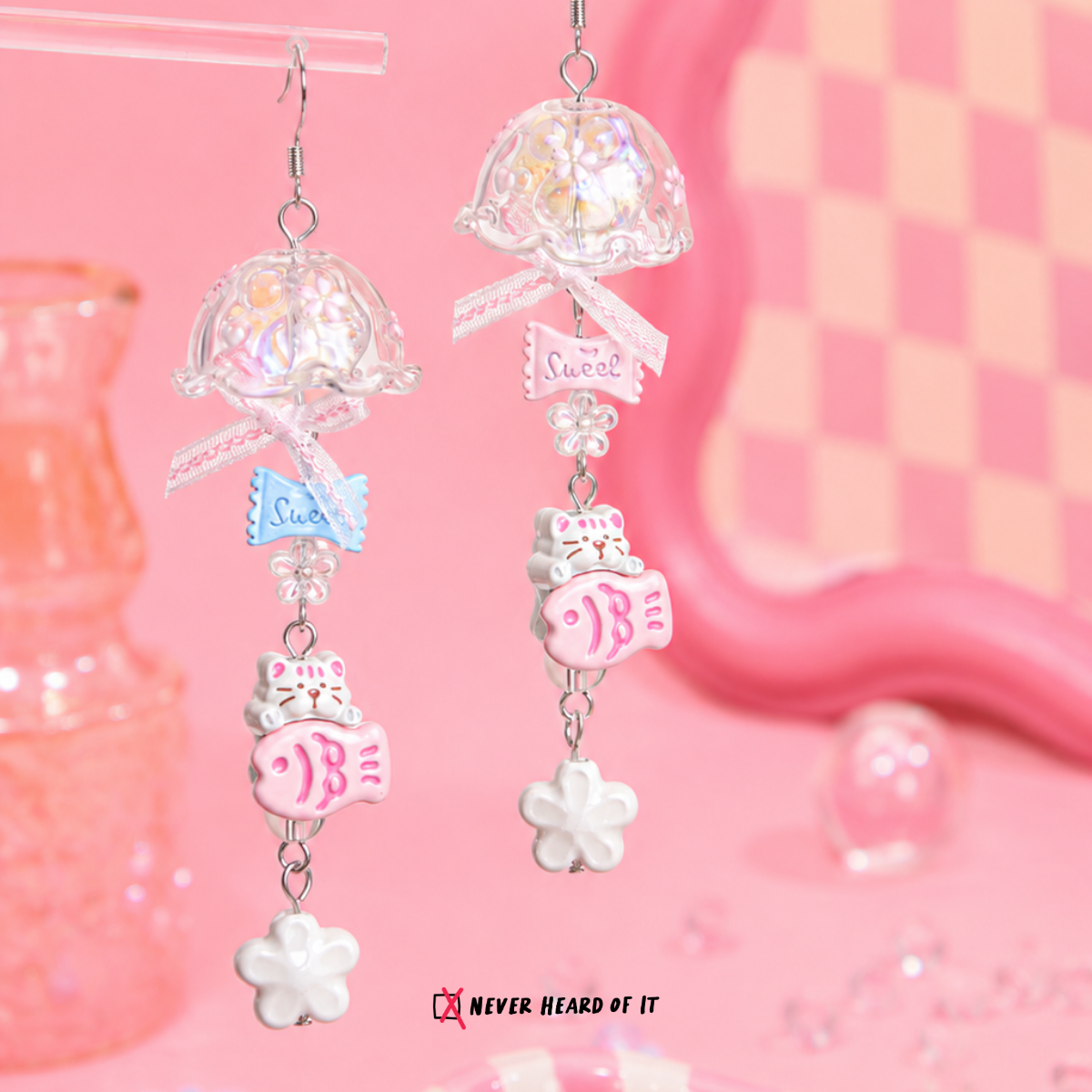Fever Dream pastel dangle earrings by Never Heard of It — view 2