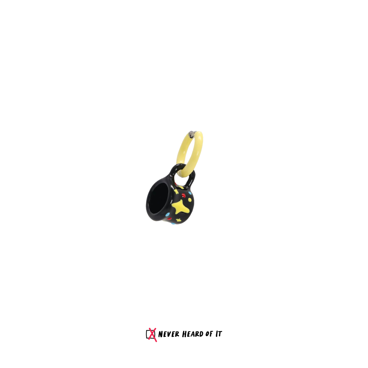 The Tiny Cafe coffee mug hoop earrings by Never Heard of It — view 4