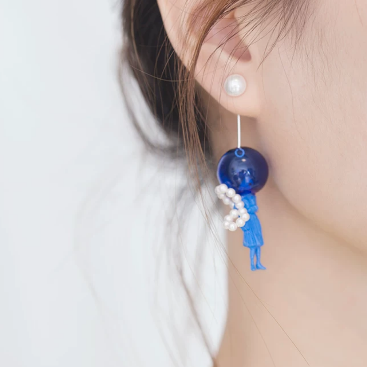 Head in the Clouds resin dangle earrings by Never Heard of It — view 2