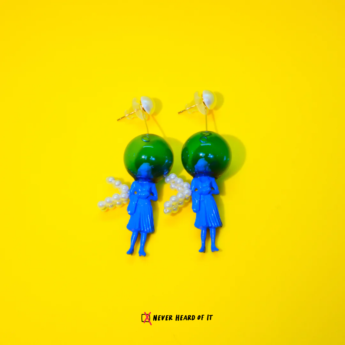 Head in the Clouds resin dangle earrings by Never Heard of It — view 4
