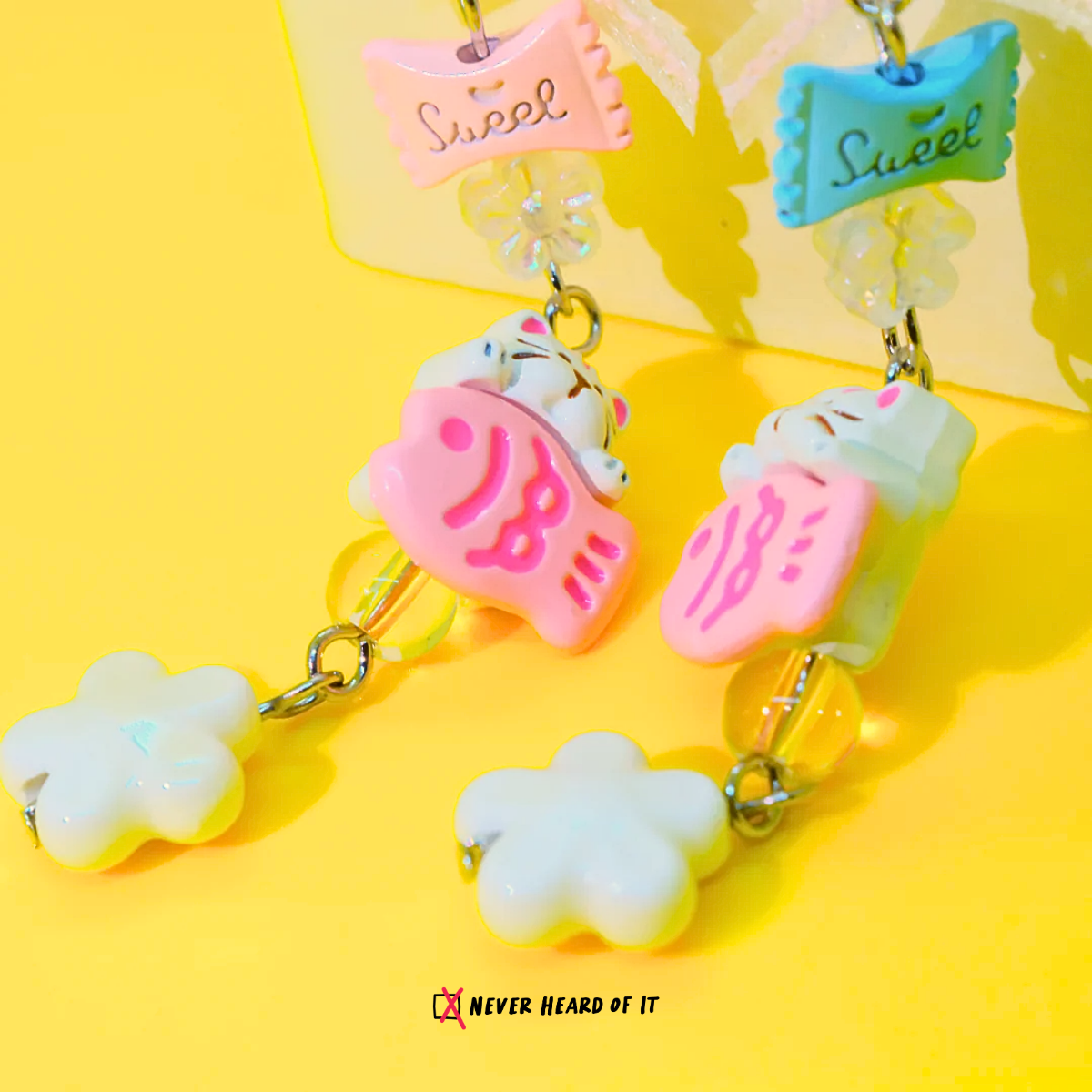 Fever Dream pastel dangle earrings by Never Heard of It — view 3