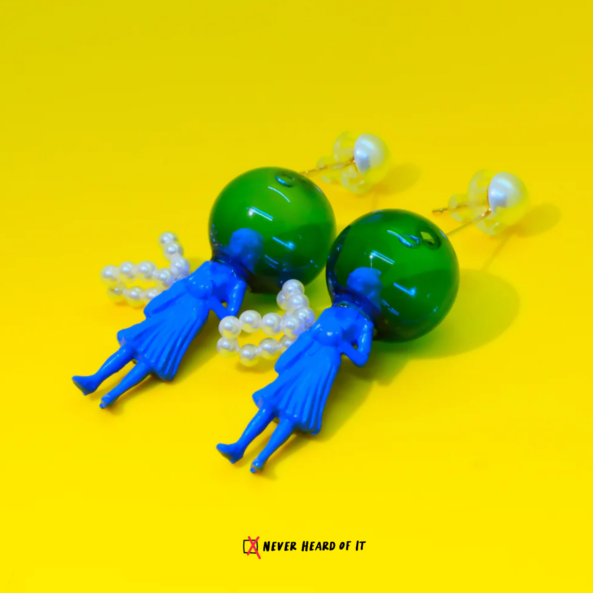 Head in the Clouds resin dangle earrings by Never Heard of It — view 5