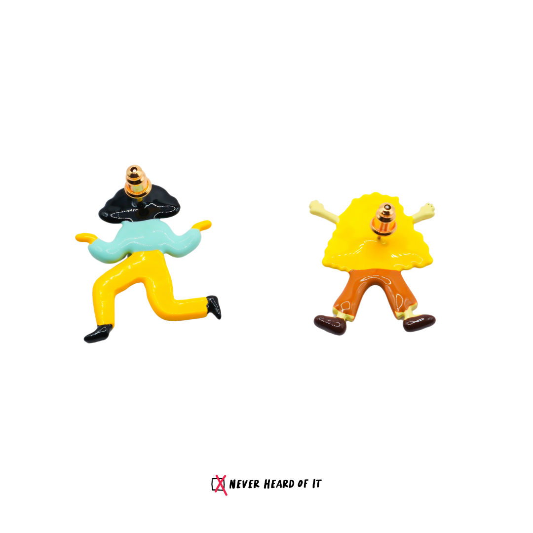 Partners in Crime enamel stud earrings by Never Heard of It — view 9