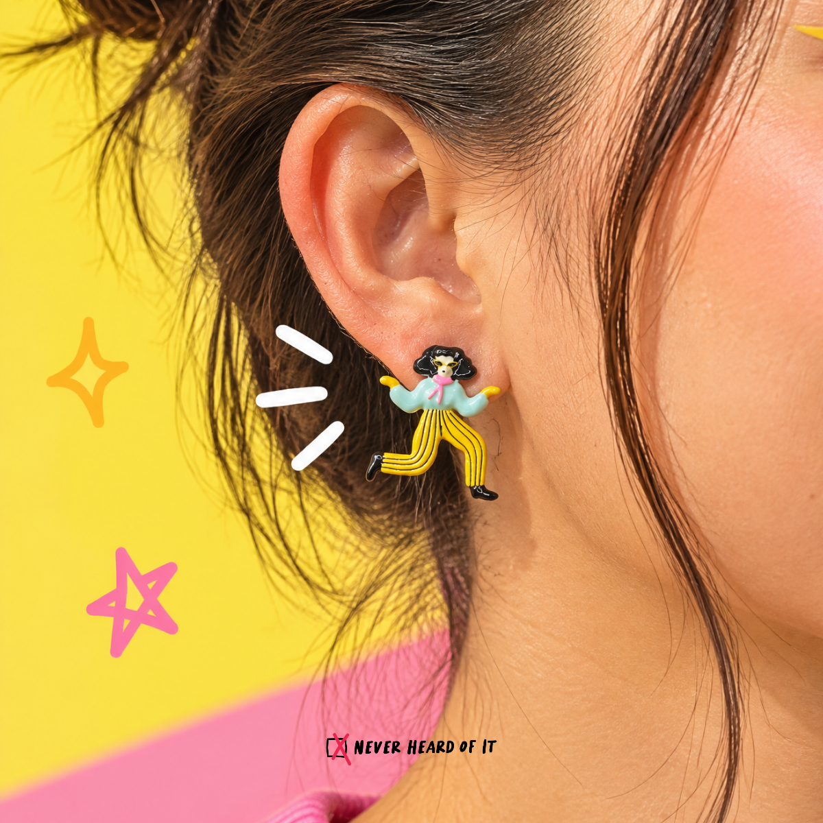 Partners in Crime Mismatched Enamel Studs