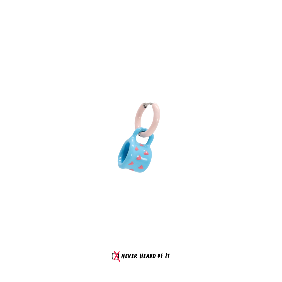The Tiny Cafe coffee mug hoop earrings by Never Heard of It — view 7