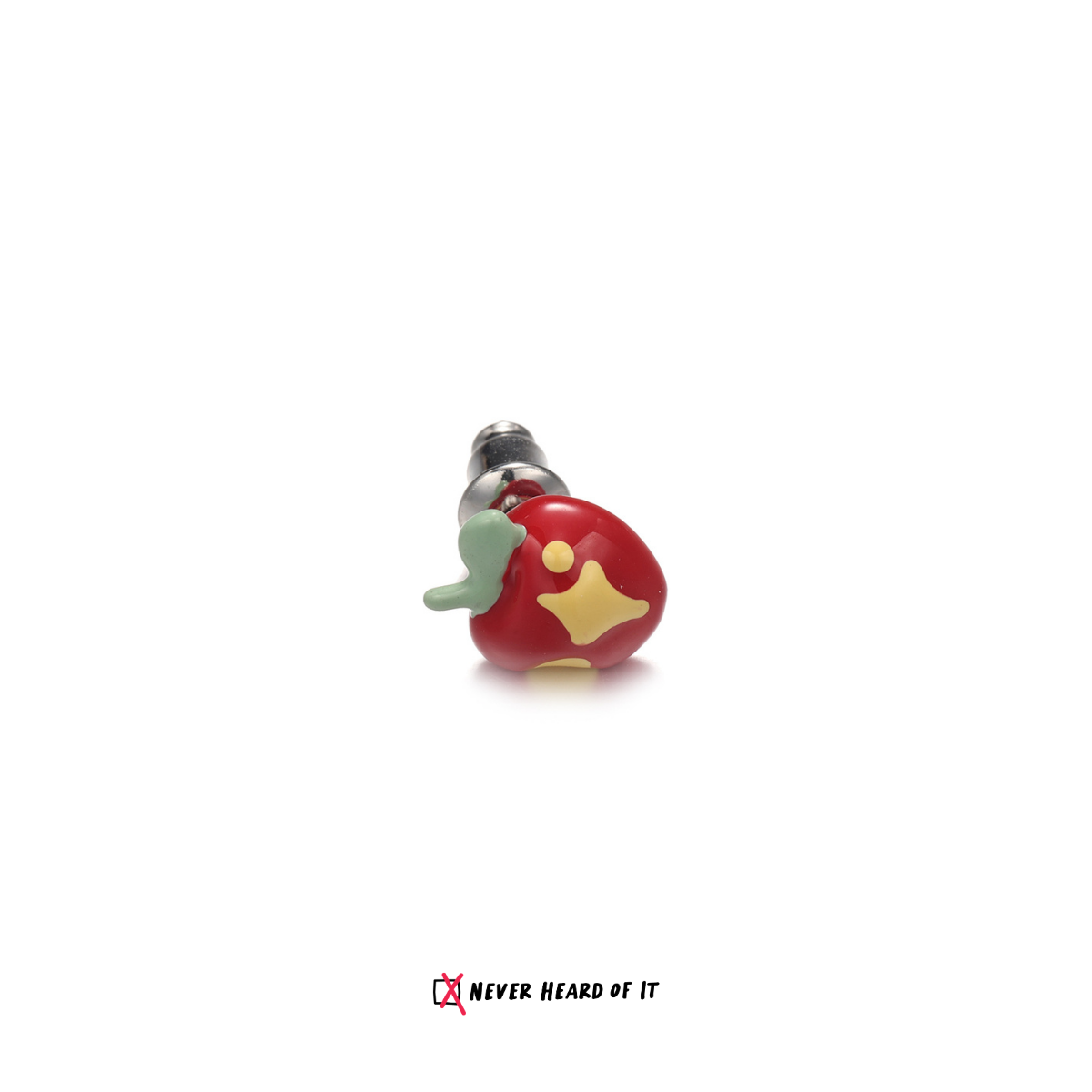 The Queen's Gift apple stud earrings by Never Heard of It — view 6