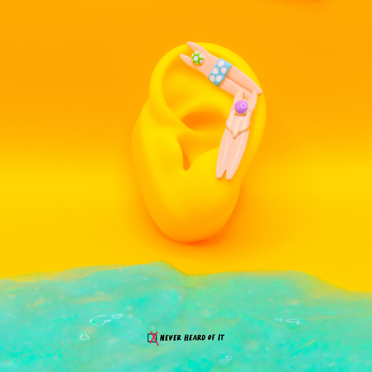 Splash Squad swimmer stud earrings by Never Heard of It — view 6