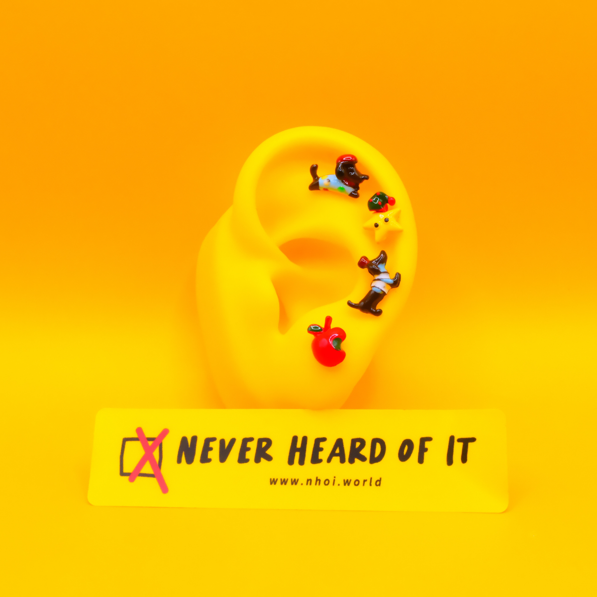 Dachshund resin stud earrings by Never Heard of It — view 2
