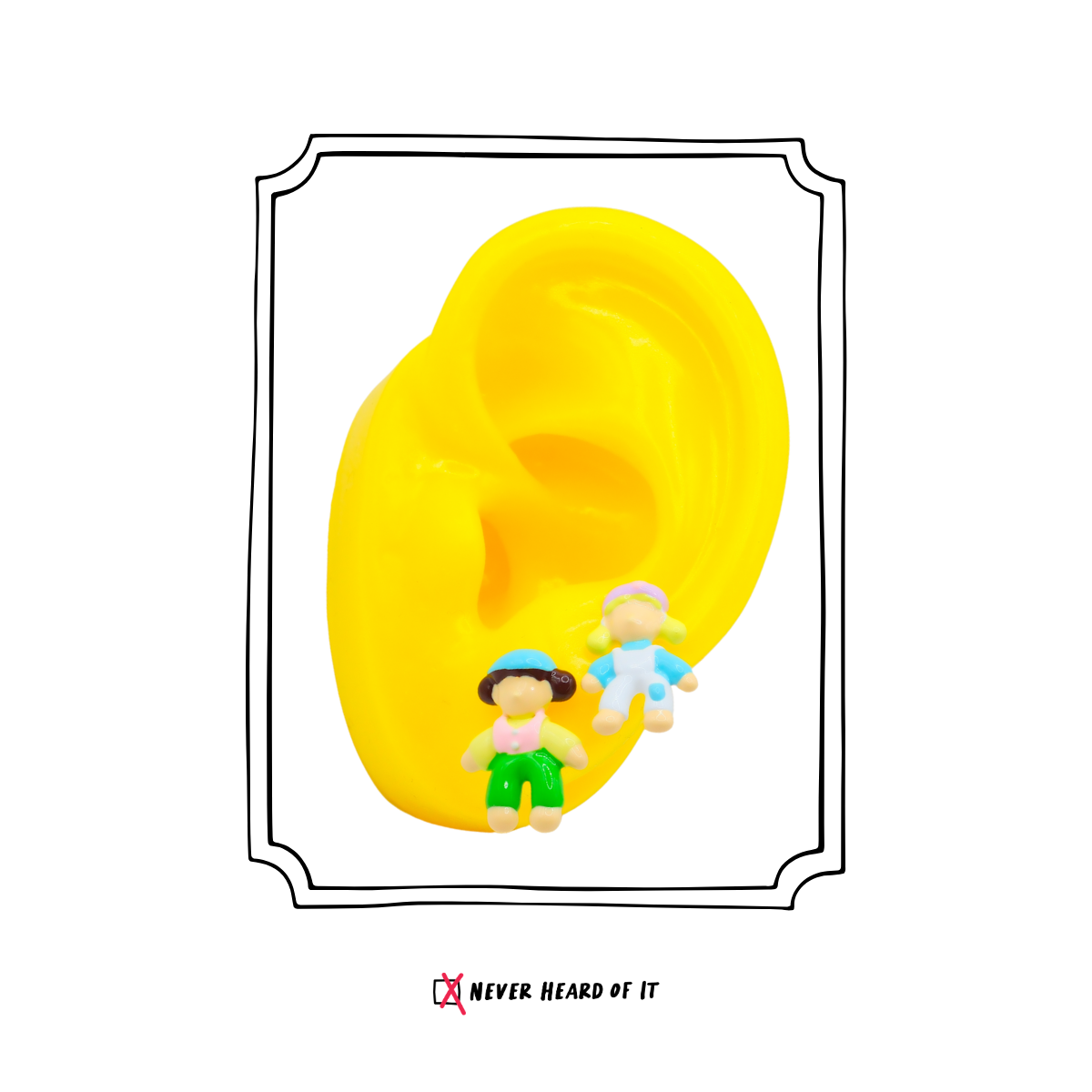 Kindergarten Besties enamel doll stud earrings by Never Heard of It — view 6