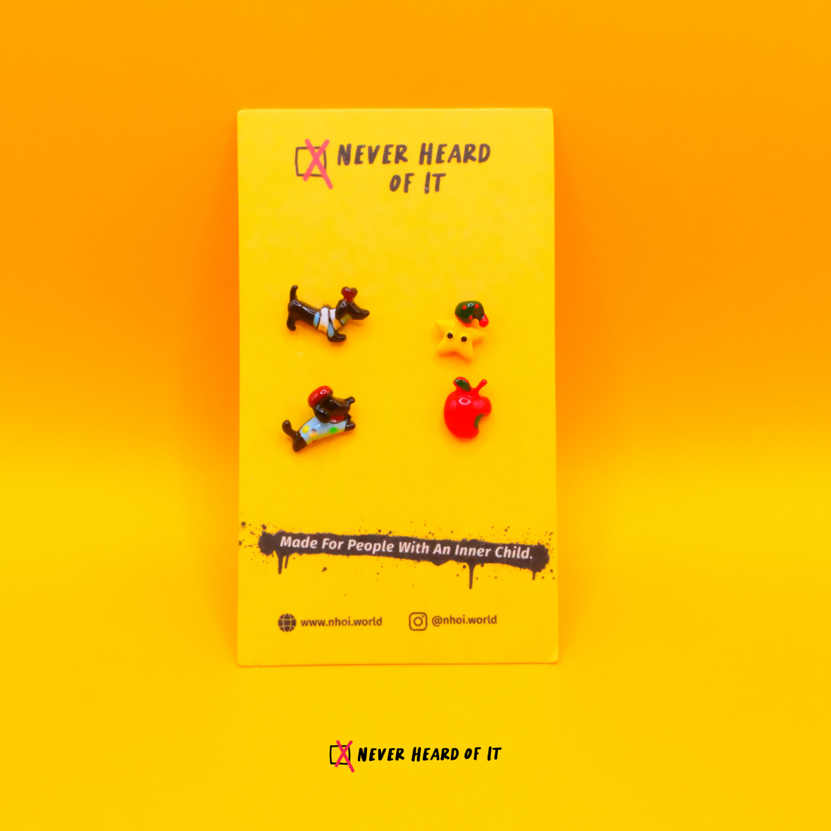 Dachshund resin stud earrings by Never Heard of It — view 3