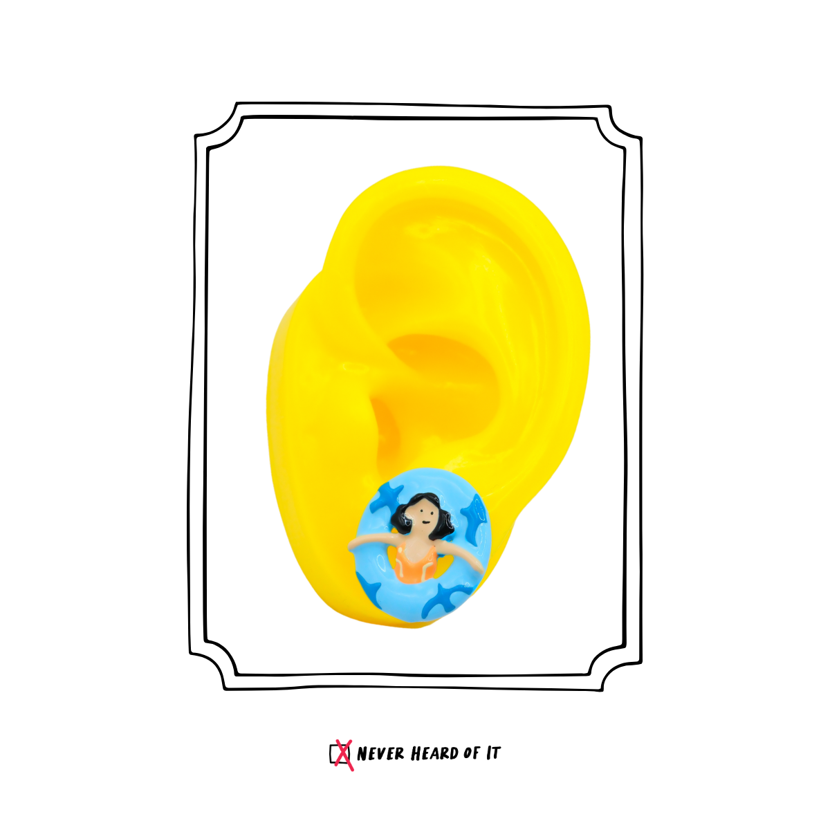 Swimming Girls enamel stud earrings by Never Heard of It — view 2