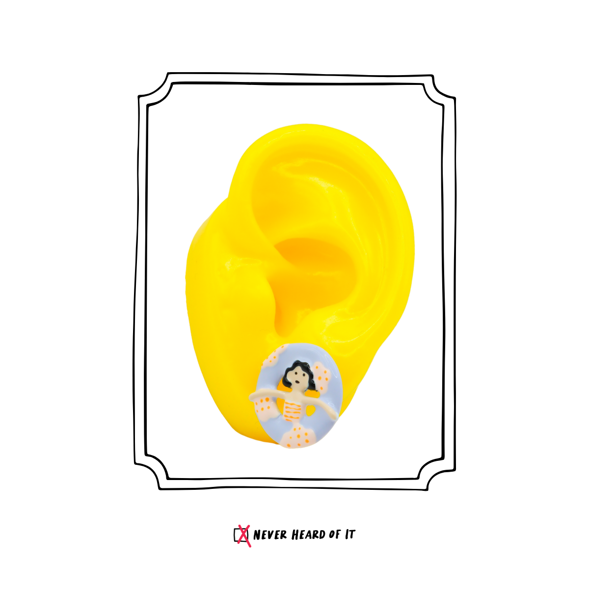 Swimming Girls enamel stud earrings by Never Heard of It — view 3